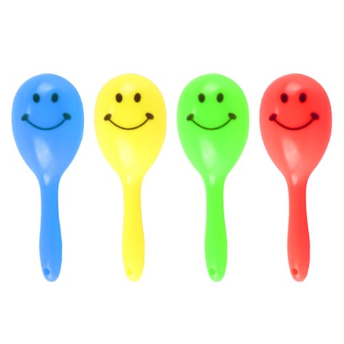 Ieron Mini Maracas de Arena de Colores con Forma de Loro, sonajero, Sonido Musical, Inteligente (Color Aleatorio)
