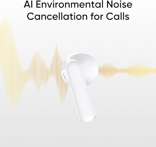 Image of realme Buds T01 Truly Wireless in-Ear Earbuds with AI ENC for Calls, 13mm Dynamic Bass Driver, Upto 28Hrs Battery,88mm Latency,Bluetooth V5.4 & Google Fast Pair (White)