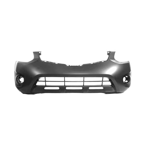 Image of FitParts Compatible with Nissan Rogue 2011-2013 Front Bumper Cover | Primed, With Fog Light Holes, Without Tow Hook Hole, Ready to Paint, OEM 620221VK0H, NI1000277