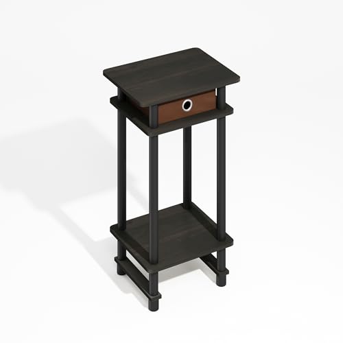 Furinno Turn-N-Tube Toolless 3-Tier Compact Side Table, Black Espresso - image 5