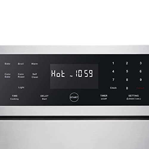 Thor Kitchen Hew3001 Professional 30 Inch 4.8 Cubic Feet Self Cleaning Electric Convection Wall Oven Kitchen Appliance, Stainless Steel #TOP6