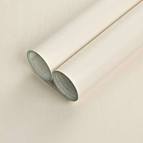 Oxdigi Cream White Wood Contact Paper - 23.6 x 196 Inches - Self-Adhesive, Removable and Waterproof - Ideal Peel and Stick Wallpaper for Cabinet, Countertop, Desktop, Rental Property, Kitchen Cover
