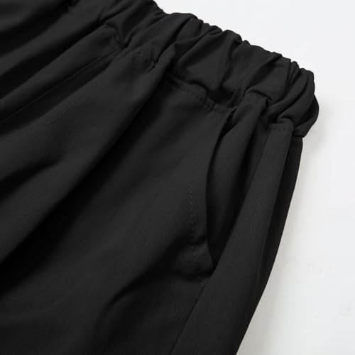 Boys Cargo Joggers with Multi Pockets Kids Solid Color Elastic Waist Cotton Baggy Casual Pants Fall Outfit3