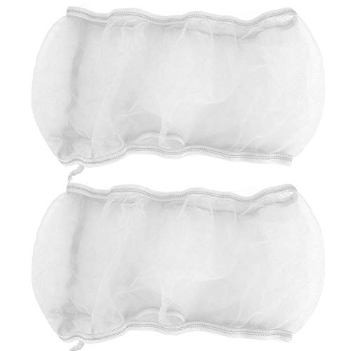Image of Fdit Bird Cage Cover, 2PCS Bird Cage Cover Birdcage Polyester Mesh Cover Seed Catcher Universal Parrots Cage Accessories(White)