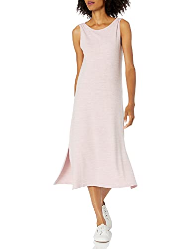 Amazon Brand - Daily Junior s Cozy Knit Sleeveless Bateau Neck Midi Dress, Lilac White Marl, Medium