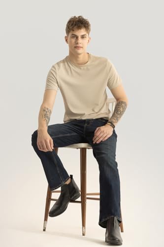 Image of SNITCH Cedric Navy Plain Loose Fit Jeans