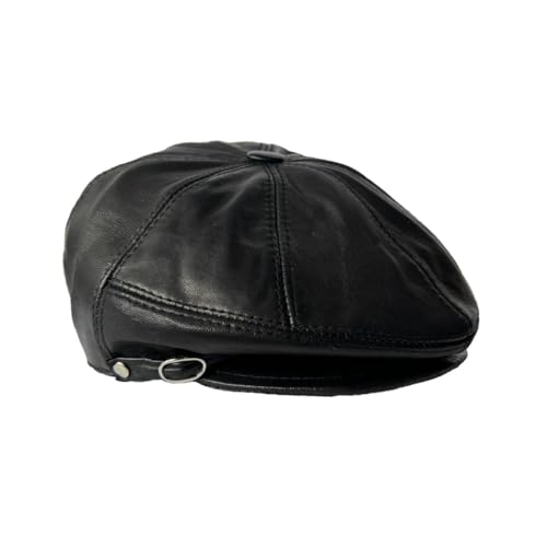 Lukkizara Genuine Leather Newsboy Ivy League Classic Flat Cap
