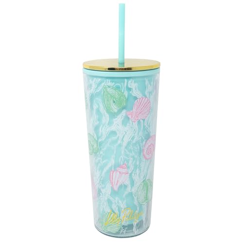 Lilly Pulitzer 24 oz Acrylic Tumbler with Straw, Shelden