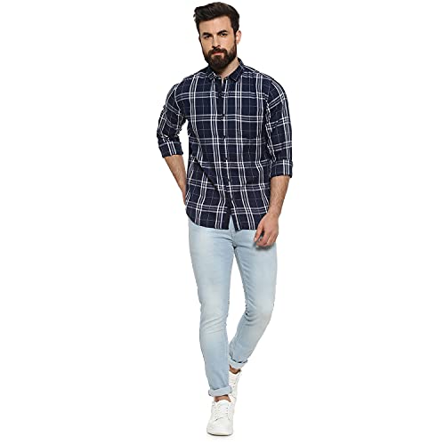 Image of Campus Sutra Men's Cotton Regular Fit Button Down Shirt