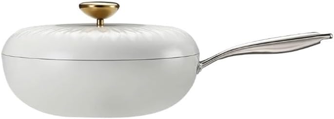 Cast Iron Pan with Malachite Coating Suitable for Use with Electric Stoves Gas Microwave Ovens