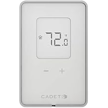 Cadet Electronic Wall Thermostats Double Pole Programmable Model TEP362DW, Part 08204, 15 Amp, 120/208/240 Volt, 1800/3120/3600 Watt, White