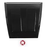 Car Air Flow Decorative Intake Hood Scoop Vent Bonnet Cover Hood Scoop Smoke Air Flow Intake Vent Cover Universal Hood Vent External Accessories (Gloss Black)