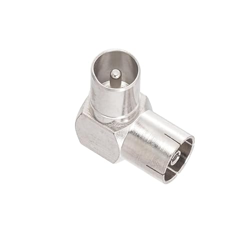 HiAoey 1 pezzo TV PAL RF in ottone femmina a spina 90 gradi ad angolo retto coassiale adattatore antenna cavo coassiale maschio a femmina maschio HiAoey 1 pezzo TV PAL RF in ottone femmina a spina 90 gradi ad angolo retto coassiale adattatore antenna cavo coassiale maschio a femmina maschio