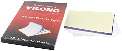 Yilong 100 pcs Tattoo Thermal Stencil Transfer Paper With And Beautiful Box For Tattoo Transfer Machine