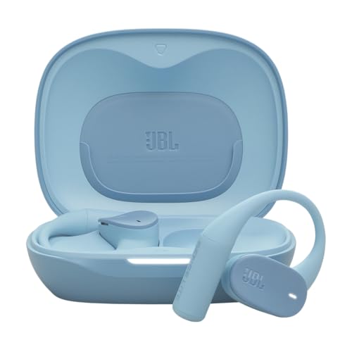 JBL Sense Lite Auriculares inalámbricos Abiertos True Wireless, diseño de Gancho para Oreja, conducción aérea, OpenSound, 32 h de autonomía, Resistencia al Agua/Polvo IP54, Headphones, Blue