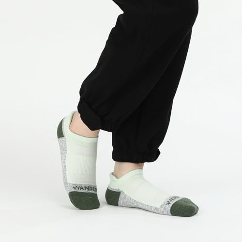 Image of WANDER Merino Wool Ankle Running Hiking Socks 3 Pairs Lightweight Cushioned Sweat-Wicking No Show Athletic Socks Men Women