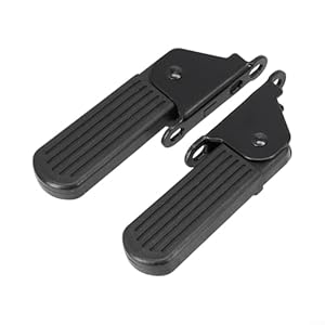 Gdfnmogo Elektrische bromfiets voorpedaal, antislip rubberen opvouwbare voetsteunen, scooter voetsteunen, motorfiets voetsteunen voor e-bike, 5-7 cm montagegat (7 cm)