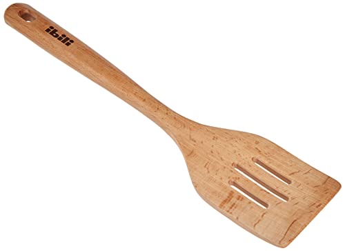 Ibili Espátula Perforada 30 Cm De Madera, Marrón, 30 X 7 X 3 Cm