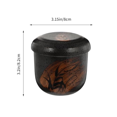 Hemoton Japanese Ceramic Soup Bowl with Lid 2-Piece Set 3.12 Inch Stew Pot for Egg Custard Chawanmushi Miso Soup Serving Dish Ideal for Kitchen and Dining by Hemoton - Image 3