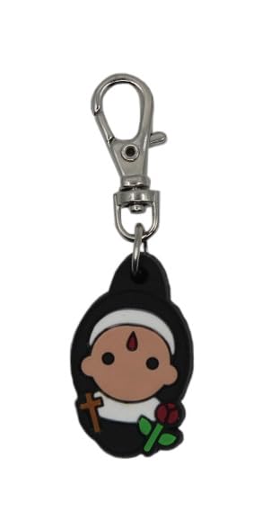 Tiny Saints Saint Rita Of Cascia CHARM NEW Lanyard Backpack Purse Gifts