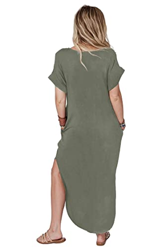 Image of Womens Good Vibes Rainbow Sleeveless Funny Grapic Maxi Dress Summer Casual Letter Tank Dresses with Pockets