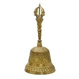 Anneau la Cloche Jingle Bell - Bell Antique Copper Bell Petite Manche d'école Sonnerie Bell Fournisseur de Bell Fête de décoration Bouddhiste de Noël for Enfants Bells L Beau Son (Color : Large)