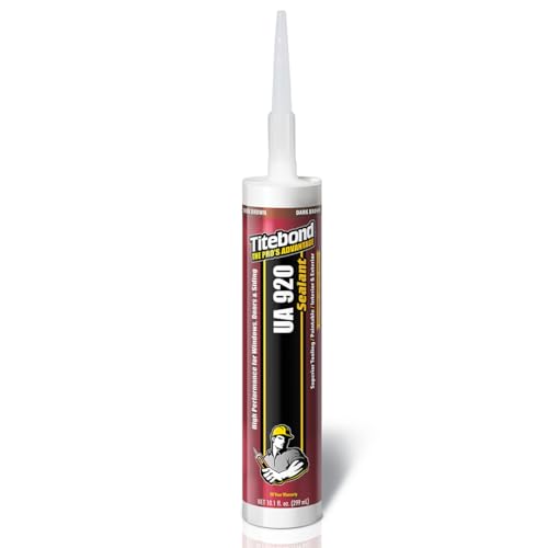 Image of Titebond UA 920 Sealant, Dark Brown - Urethane Acrylic Elastomeric Caulk, Crackproof & Flexible, UV Resistant, Paintable in 1 Hour, Interior & Exterior Use - 10.1 Oz, 87111