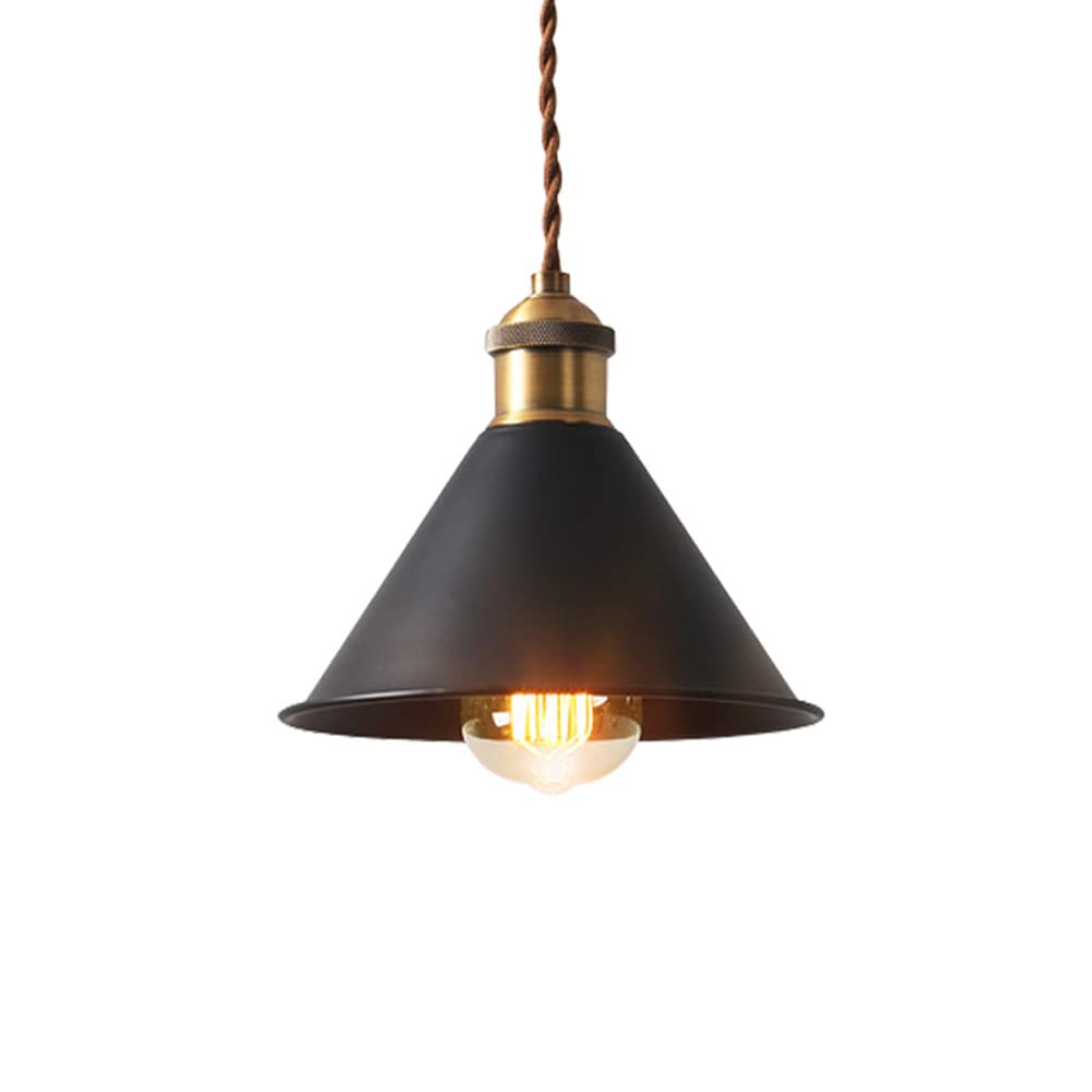 Moderna base E26 Finitura nera opaca Illuminazione a sospensione Portalampada in bronzo Apparecchi di illuminazione a sospensione Apparecchi di illuminazione per cottage Lampada da comodino da 7,5