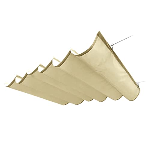 Vela de sombra ondulada retráctil impermeable en forma de U 2