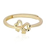 Anillos apilables de oro para mujer, anillo ajustable chapado en rosa para pulgar, plata de ley, declaración que no se deslustra, regalo delicado para hija,