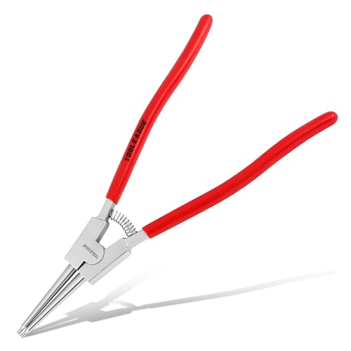 TOOLEAGUE 13 Large Snap Ring Pliers Circlip Pliers Straight External Heavy Duty for Ring Remover Retaining 1 Pc