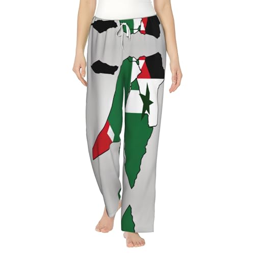 Pantalon de détente Palestine imprimé Map02 homewear assorti couple