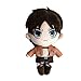 JunziWing 20Cm Anime Attack on Titan Peluche Poupée Jouet, Poupées d'oreiller en Peluche Douce, Cadeau d'anniversaire pour Enfants Eren Jaeger