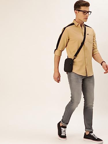 Image of The Indian Garage Co Men Slim Fit Solid Mid-Rise Jeans