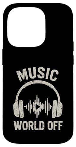 World Off Funny Music Lover Beat Makers ミュージックプロデューサー メンズ スマホケース iPhone 14 Pro 用