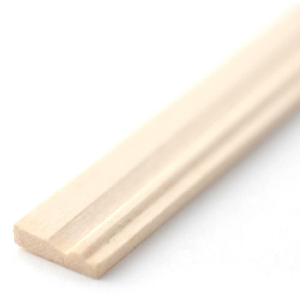 Melody Jane Dolls House Skirting Board 18 x 1/2" Baseboard 457 x 12mm Bare Wood