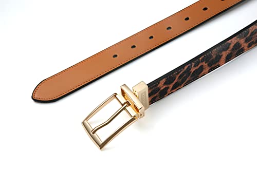 Reversible Belt For Women, Cr 1.25" Leopard Belts For Women, Leather Belt For Jeans Pants #TOP4