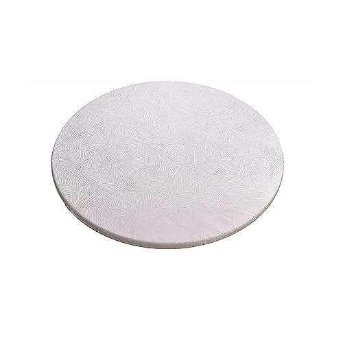 XHDZSW Cubierta de Mesa elástica, Mantel Elastico Ajustable Redondo, Tabla Redonda no Deslizante Mantel, Cubierta de Mesa Ajustada con Borde Elástico (150cm,Blanco)