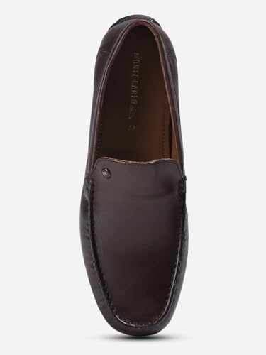 Image of Monte Carlo Mens Solid Slip on Genuine Leather Loafers (201805FW)