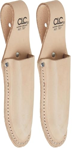 CLC Custom Leathercraft 767 Plier Holder, 2.5 in., Top Grain Leather, Tan (Pack of 2)