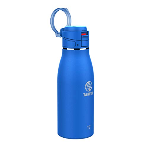 Image of Takeya Traveler Leak-Proof Coffee Mug - Travel Coffee Mug with Carrying Loop - Insulated Drinkware for Everyday Use - Durable & Portable with Spill-Proof Design - 17 oz, Cobalt