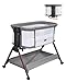Winchild Baby Bassinet - Bassinet Bedside Sleeper,3-in-1 Bedside Bassinets for Baby,Rocking Bassinet with Mattress,Wheels,All Mesh Sides& Storage,6 Height Adjustable Crib,ASTM Certified(Mesh Grey)