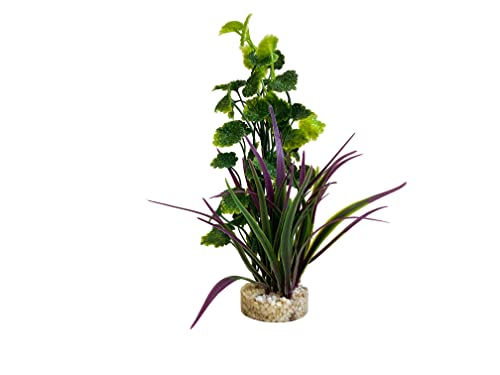 Amtra Réplica Planta Hygrophilia Para Acuario - Decoración Artificial De Plástico, 30 Cm, Agua Dulce O Marino