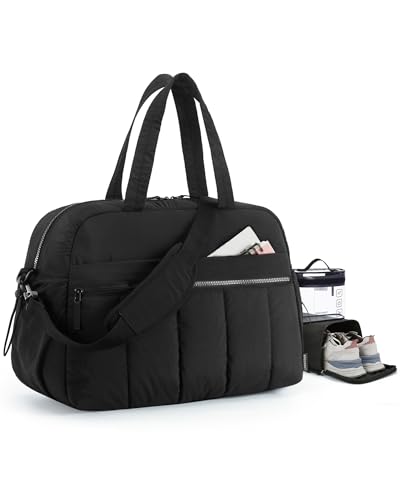 BAGSMART Duffle Bag with Shoe & Toiletry Bag