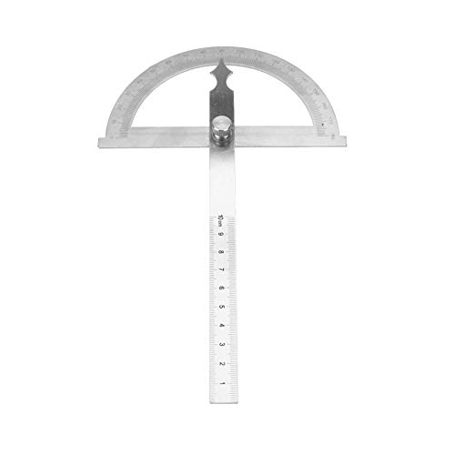 Yosoo Health Gear 0-180 Degree Round Head Angle Protractor, Stainless Steel Goniometer, Angle Finder Gauge Measuring, Ruler for Experimental MeasureTool(120150mm)