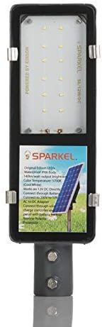 SPARKEL Cast Iron Metal Body Solar 12V DC LED Street Light Without Controller - SPSST-120 (Grey)