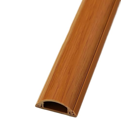 Chemin de câbles de sol autocollant en PVC effet bois orange 1m