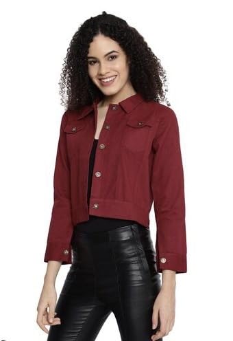 Women's Cotton Blend Winter Jacket, Regular Fit, Water Resistant, Modern Casual Style with Button Closure, Hip Length, Contemporary Theme with 3/4 Sleeve Length-picture-31