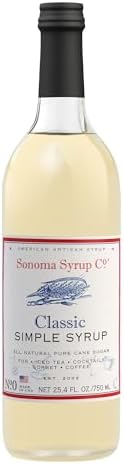 Sonoma Syrup Co. Classic Simple Syrup 25.4 fl oz | for Coffee, Cocktails, and Cooking | Hand Crafted in the USA
