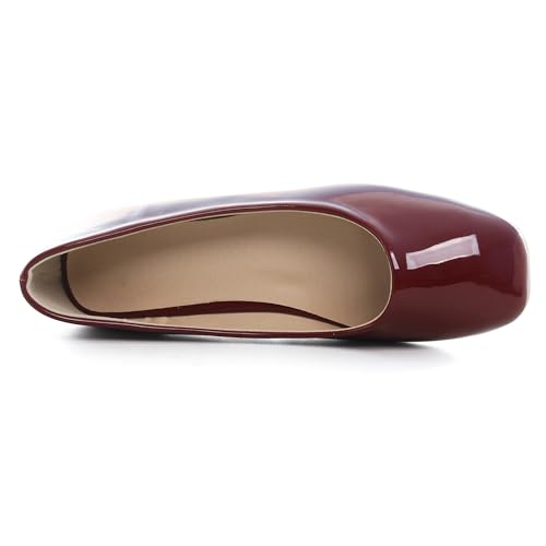 Image of Dear Time Women's Casual Foldable Ballet Flats Square Toe Ballerina Flats Shoes Comfortable